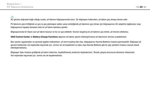 Sony VGN-FW54E - VGN-FW54E Mode d'emploi Turc