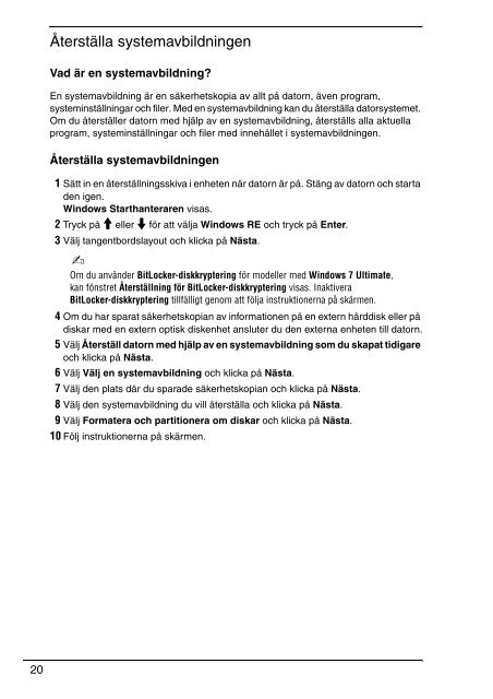 Sony VGN-FW54E - VGN-FW54E Guide de d&eacute;pannage Su&eacute;dois