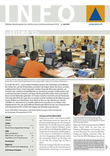 INFO 1/2012 - Solothurnischer Zivilschutzverband (SOZSV)