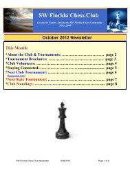 October 2012 Newsletter - SW Florida Chess Club