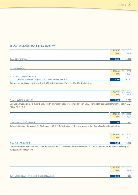 Geschäftsbericht 2008 - PB Versicherungen