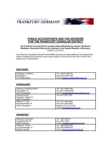 Frankfurt Consular District - Germany