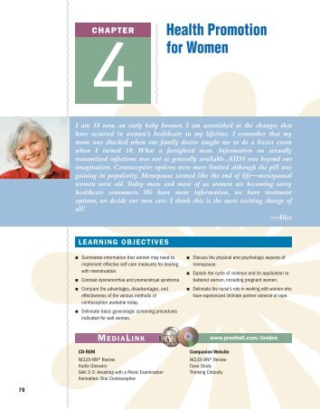 Health Promotion for Women - Prentice Hall