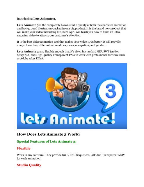 Lets Animate 3 review