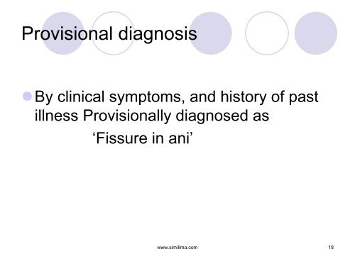 A Case Of Anal Fissure - Similima