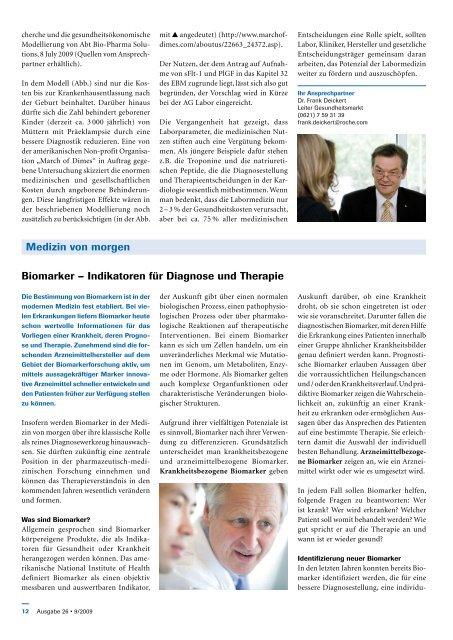 Newsletter der Roche Diagnostics GmbH - Roche in Deutschland