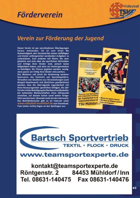 Volleyball-Broschüre 2016/17