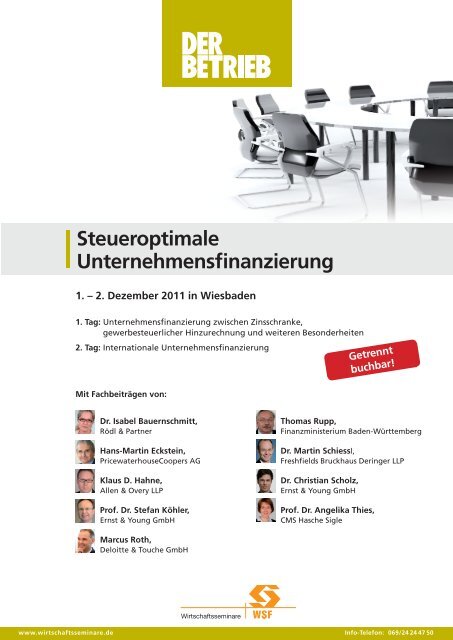 Steueroptimale Unternehmensfinanzierung - bank-tax.de