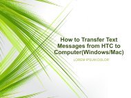 How to Transfer Text Messages from HTC to Computer(WindowsMac)