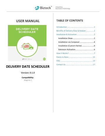 Magento 2 Delivery Date Scheduler Extension