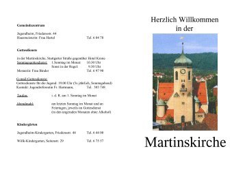 Willkommensheft der Martinskirchengemeinde (140KB)