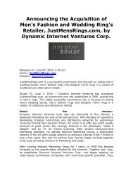 Announcing the Acquisition of Men's Fashion and ... - EPR Network