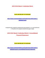 ACG 5216 Assignments