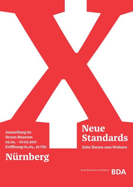 Neue Standards. Zehn Thesen zum Wohnen in Nürnberg