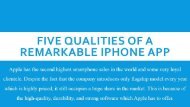 Five Qualities Of A Remarkable Iphone App