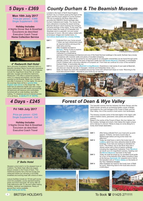 HOLIDAY BROCHURE 2017 - 2nd edition - whole edition - last ever version