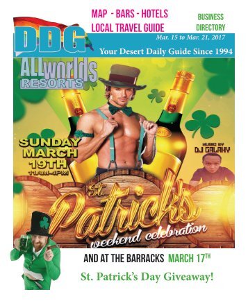 This week in gay Palm Springs California St. Patrick's Day Weekend events