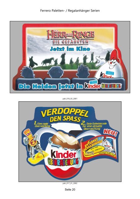 Ferrero BPZ Katalog Palettenanhänger BRD