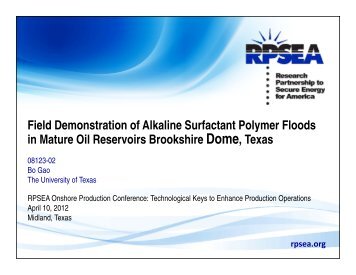 Alkaline/Surfactant/Polymer Flood - Rpsea