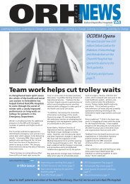 Team work helps cut trolley waits - Oxford Radcliffe Hospitals NHS ...