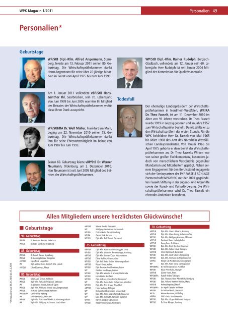 WPK Magazin 1/2011 - Wirtschaftsprüferkammer