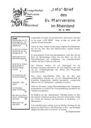 InfoBrief 4 - Ev. Pfarrverein im Rheinland eV