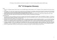 ITIL V3 Hungarian Glossary - Az oldal nem található