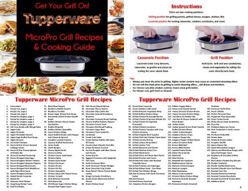 MicroPro Grill Recipes and Cooking Guide 2017