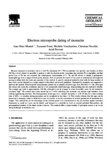 Electron microprobe dating of monazite