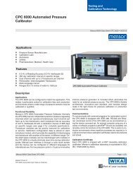 CPC 6000 Automated Pressure Calibrator - Mensor Corporation