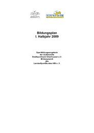 Bildungsplan I. Halbjahr 2009 - Sportalis