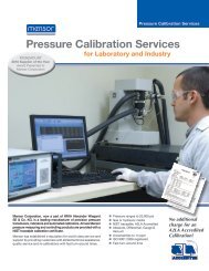 Pressure Calibration Services - Mensor Corporation