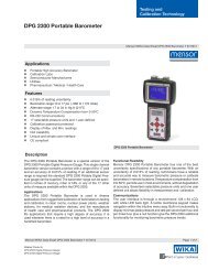 DPG 2300 Portable Barometer - Mensor Corporation