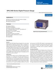 DPG 2400 Series Digital Pressure Gauge - Mensor Corporation