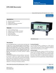 CPG 2500 Barometer - Mensor Corporation