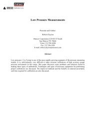 Low Pressure Measurements - Mensor Corporation