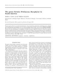 The genus Tortula (Pottiaceae, Bryophyta) in South ... - Pottiaceae ITIS