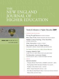 new england journal of higher education - New England Board of ...