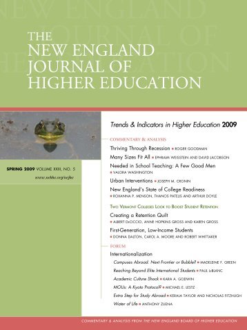 new england journal of higher education - New England Board of ...