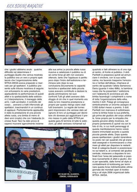 kick boxing magazine - IAKSA Italia