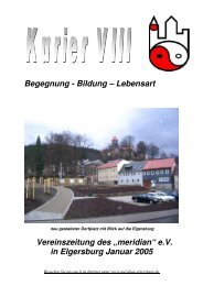 vereinsleben ausgabe 1/2005 - meridian eV in Elgersburg