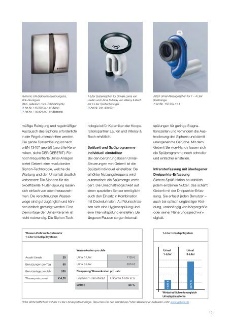 Geberit Spülkästen und Innengarnituren