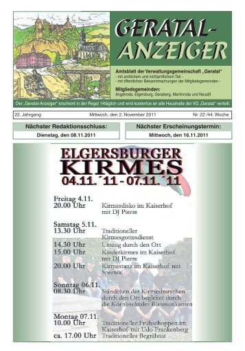 Elgersburger Kirmesgesellschaft 2011 - Verwaltungsgemeinschaft ...