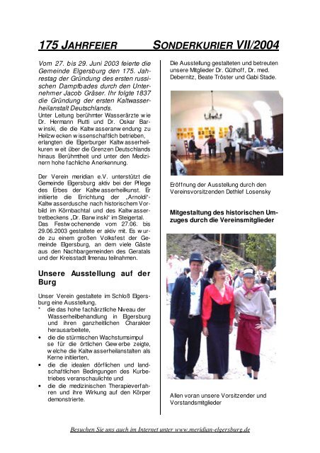 Kurier VII : 20041007094437_425014.pdf - meridian eV in Elgersburg