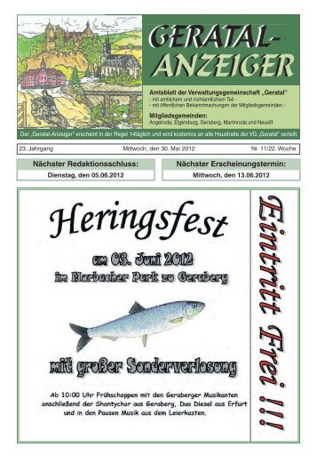 Geratalanzeiger Nr. 11 vom 30.05.2012 - Verwaltungsgemeinschaft ...