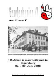 fachbeitrag sonderkurier vi/2003 - meridian eV in Elgersburg