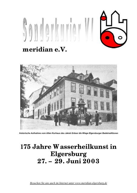 fachbeitrag sonderkurier vi/2003 - meridian eV in Elgersburg