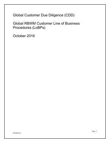 RBWM CDD Customer LoBP Refresh October 2016 Final 2 31102016