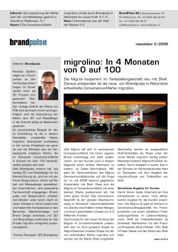 migrolino: In 4 Monaten von 0 auf 100 - Brandpulse