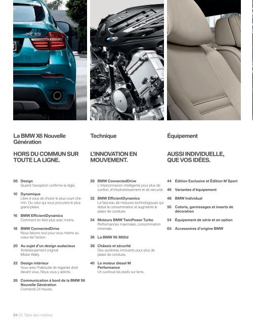 LA BMW X NOUVELLE GÉNÉRATION.
